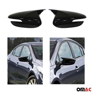 Kia Forte Mirror Cover - Omac - Bat Model - Gloss Piano Black - '14-'18